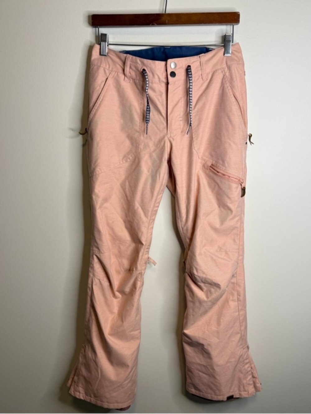 Roxy Women's Light Peach Snow Pants set flight size medium